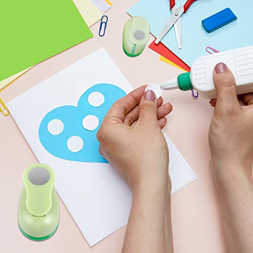 Circle Hole Punch Paper Punches for Crafting 3/8+5/8+1 Inch Circle Punches - style: 6 Diffrent Size Circle and Heart