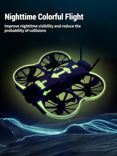 for DJI Neo 2 Glow in The Dark Drone Skin Sticker, Scratch-Resistant Waterproof Luminous Night Flying Decals, Cool Neon Protective Drone Stickers, DJI Neo 2 Accessories, Light Green