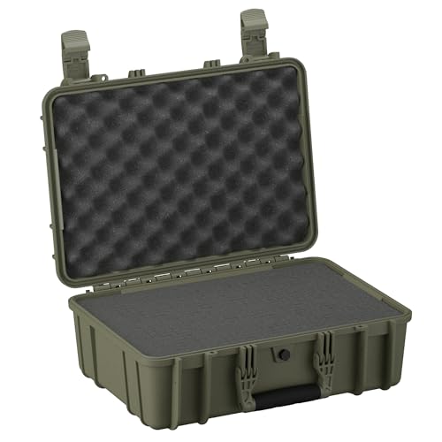 Condition 1 18" Medium Waterproof Hard Case With Foam, Model 801, Green - color: Green