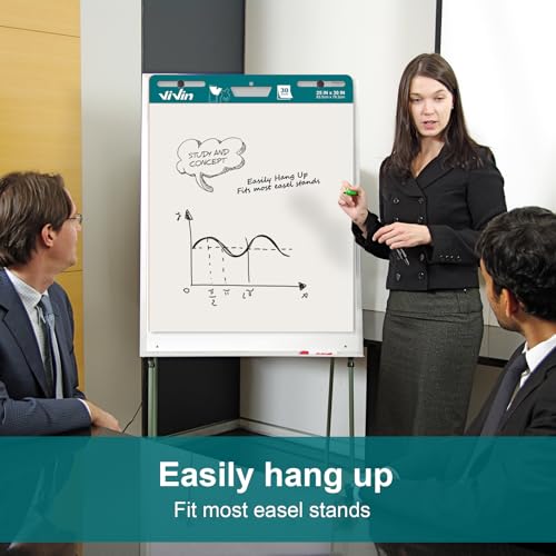 ViVin Sticky Easel Pad, 25 x 30 In Chart Paper, 30 Sheets/Pad, 2 Pads/Pack - size: Blank/ 2 Pack