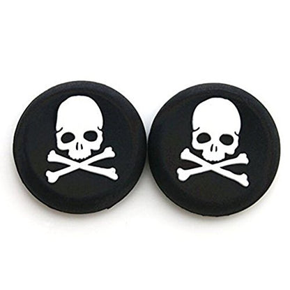 Silicone Thumb Stick Grip Cap Joystick Thumbsticks Caps Cover for PS4 Xbox One PS3 Xbox 360 PS2 Game Controllers (White Skull) - color: White Skull