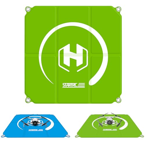 STARTRC Drone Landing Pad, Universal Waterproof Portable Fast-Foldable Helipad for Avata 360/Mavic 4 pro/Avata 2/Air 3S/Mini 5 Pro/4/3/2 SE/4K for Skyrover X1/S1(Sky blue-green, 26-inch/65cm) - color: Sky blue-green, size: 26-inch/65cm