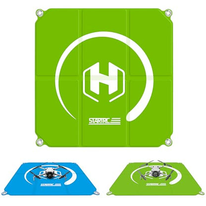 STARTRC Drone Landing Pad 22 inch Foldable & Waterproof with Wipe-clean Surface, Drone Accessories for DJI Mini 5 Pro/4/3/Mini 4k/NEO 2/Avata 360/Lito X1/Mavic 4 pro/Air 3s, for Skyrover X1/S1 Landing Pad Weighted with Stakes(55cm) - color: Sky blue-green