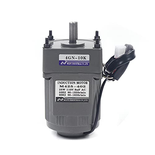 0-135RPM 25W 10K High Torque Variable Speed AC Gear Motor with Controller - color: 25W 10K