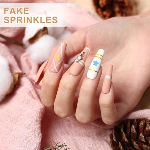 MECCANIXITY 45g Fake Cherry Blossom, 9 Set Cherry Blossom Polymer Clay Slices for Nail Art DIY Crafts Phone Case Shaker Card Filler, White/Pink/Red - style: Cherry Blossom with White/Pink/Red