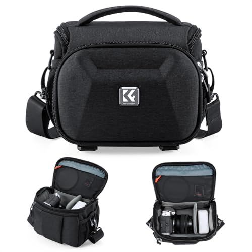 K&F CONCEPT Camera Shoulder Bag, Hardshell Camera Case with Tripod Holder - size: S