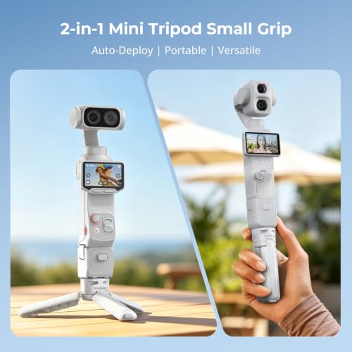 SMALLRIG One-Touch Open Mini Tripod for DJI Pocket 4P/4/3 for Insta360 Luna - color: White
