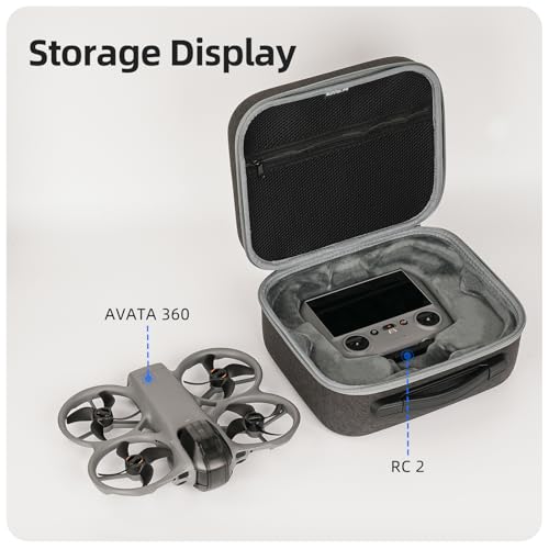 Carrying Case for DJI Avata 360 Accessories, Portable Storage Bag Protective Travel Case for DJI Avata 360 Drone and RC 2 Remote Controller