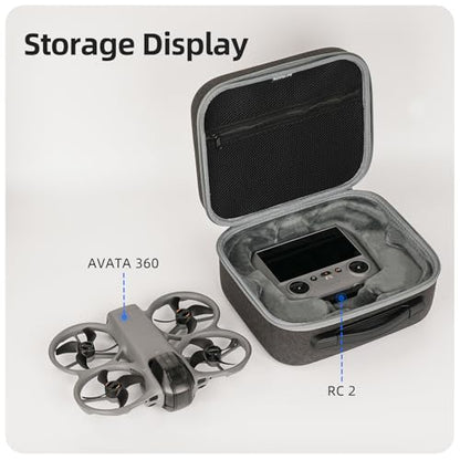 Carrying Case for DJI Avata 360 Accessories, Portable Storage Bag Protective Travel Case for DJI Avata 360 Drone and RC 2 Remote Controller