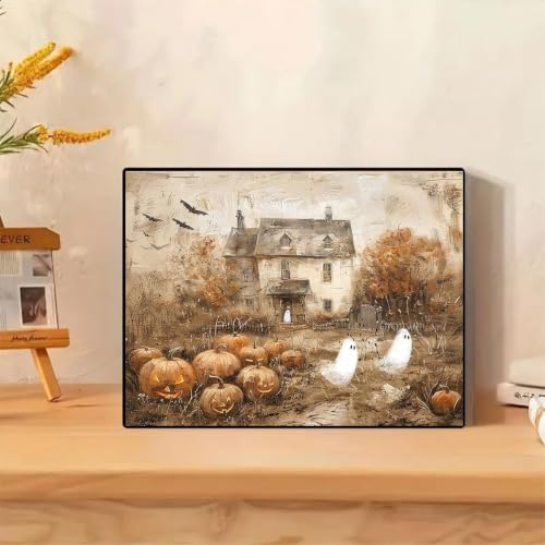 Halloween Pumpkin Paint by Numbers Kit for Adults Beginner (Without Frame) - color: YH05003