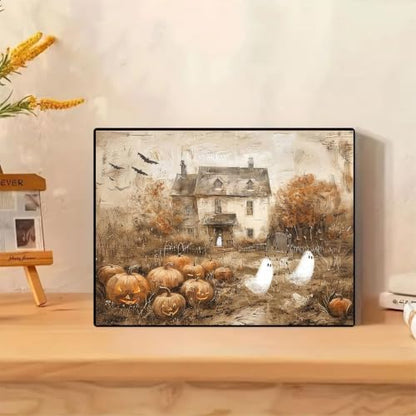 Halloween Pumpkin Paint by Numbers Kit for Adults Beginner (Without Frame) - color: YH05003