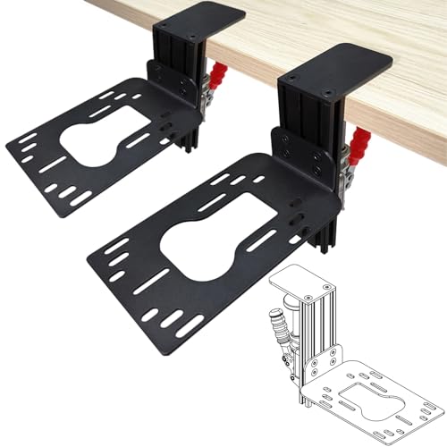 WELLMETE 2 Set Hotas Flight Desk Mount for Flight Game Dual Joystick