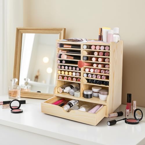 Dicunoy Pen Organizer for Desk, Marker Storage Rack, 17 Slots for 98 Pens