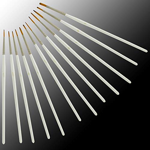 U.S. Art Supply Miniature Detail Paint Brush Set - 12 Miniature Brushes - style: 12-Piece
