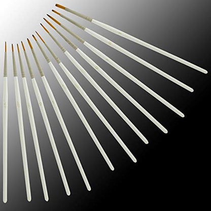 U.S. Art Supply Miniature Detail Paint Brush Set - 12 Miniature Brushes - style: 12-Piece