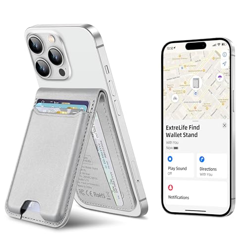 ExtreLife for Magsafe Wallet, Works with Apple Find My, 6 Cards Holder - color: Haze Gray