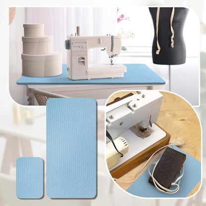 Sewing Machine Mat Pedal, 17'' X 36'' and 9'' X 14'', Light Blue - color: Light Blue, size: 17'' X 36'' and 9'' X 14''