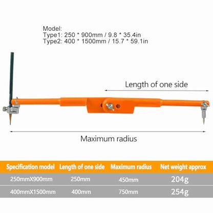 Garosa 15.7 inch Professional Large Compass Carpenters Compass with Pencil Holder for Math Geometry Drafting Art Drawing Circles (Large) - color: 2