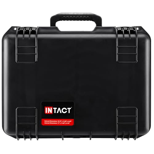 Eylar 18" Intact Premium Series Camera Hard Case, IP67 Waterproof Dustproof Crushproof, TSA Approved, Customizable Pluck Foam, Protective Carrying Case for Cameras, Lenses, Drones, Gear (Black)
