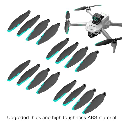 16PCS Foldable Drone Propellers Replace Parts for S159/HK99 Drone Spare Part, 2.75-Inch Universal Replacement Blades,Low-Noise and Quick-Release Blades Props Wings Accessories - color: Green