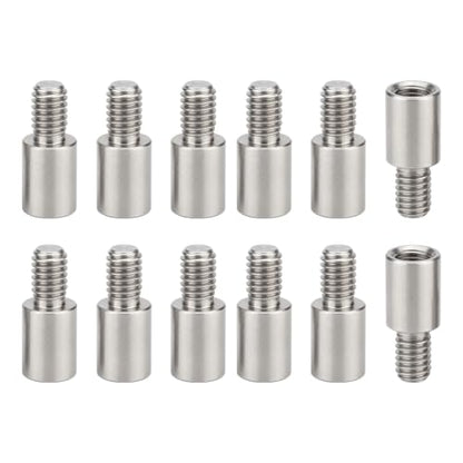 M3x12+6mm Standoff Extension Posts Screws Stainless Steel 12 Pcs - size: M3x12+6mm