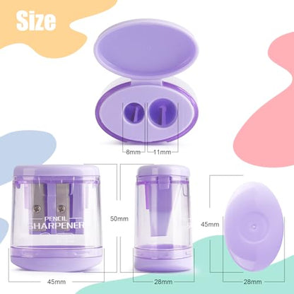 Tamaki Pencil Sharpeners Manual Dual Holes, 4 Pack