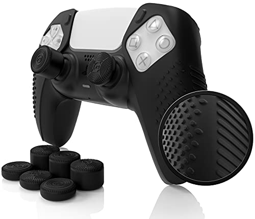 SensePro Controller Skin for PS5, Anti-Slip Grip, Black - color: Black