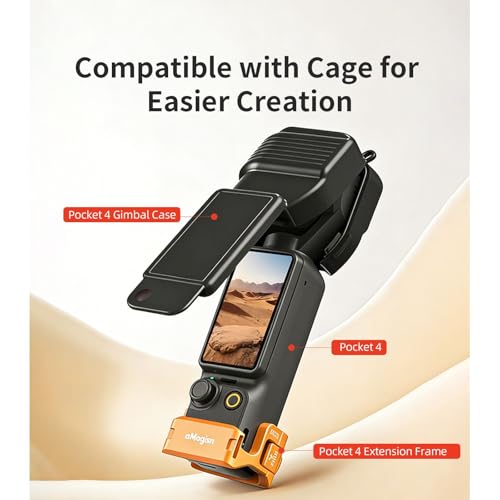 Gimbal Protector for DJI Osmo Pocket 4, Gimbal Cover Protective Hard Case Accessories for DJI Osmo Pocket 4, One-piece Flip, Anti-Scratch, Drop-Proof