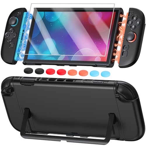 Switch 2 Cover Case&Screen Protector, FYOUNG Dockable Shell for Nintendo 2 - color: Black, size: 7.9Inch Switch 2