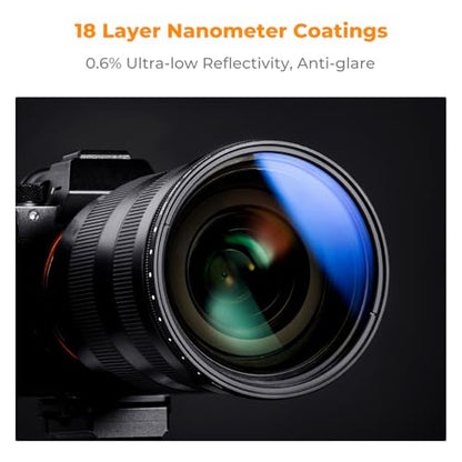 K&F CONCEPT 52mm Variable ND2-2000 (1-11 Stops) ND Camera Lens Filter - size: 52mm