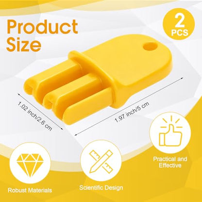 2 Pack Key Compatible with Protecta Evo Express,Bright Yellow - color: Bright Yellow