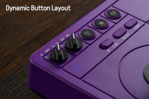 8Bitdo Retro Arcade Fight Stick 8 Way Joystick with 2 Dedicated Macro Buttons and Turbo Function for Switch/Switch 2 and PC Windows, Wireless Bluetooth, 2.4G Adapter & Wired USB-C - Purple - color: Purple Edition