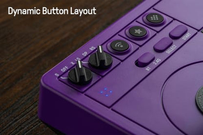 8Bitdo Retro Arcade Fight Stick 8 Way Joystick with 2 Dedicated Macro Buttons and Turbo Function for Switch/Switch 2 and PC Windows, Wireless Bluetooth, 2.4G Adapter & Wired USB-C - Purple - color: Purple Edition