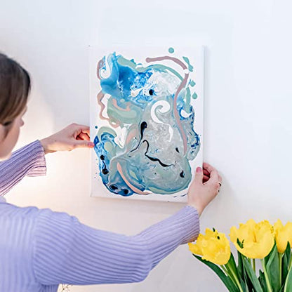 Sculpd Painting Kit, 4 Acrylic Pastel Colors, 2 Brushes, 12x16in Canvas - color: Pastel, size: Large