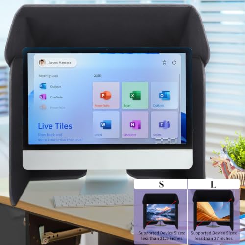 27 inch Display Monitor Hood Sunshade Desktop Computer Sunshade, Large - size: Large (Less Than 27")