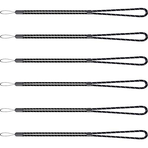 Foshine Lanyards 6pcs Adjustable Neck Lanyard Black for ID Badge - color: 6 Black