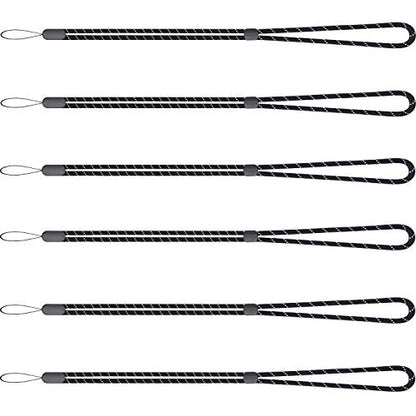 Foshine Lanyards 6pcs Adjustable Neck Lanyard Black for ID Badge - color: 6 Black
