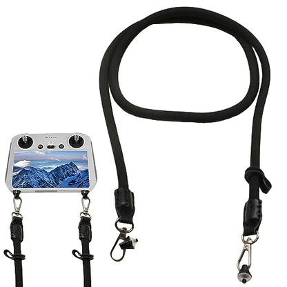 DJI Mavic 3/2/Air2S Drone Controller Anti-Fall Neck Strap with RC Pro Lanyard Strap (Black) - color: Black