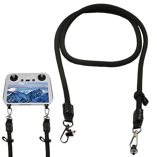 DJI Mavic 3/2/Air2S Drone Controller Anti-Fall Neck Strap with RC Pro Lanyard Strap (Black) - color: Black