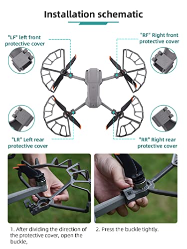 BTG Quick-Release Propeller Guards Propeller Protectors Compatible with DJI Mavic Air 2/Air 2S Drone Accessories Replacement Parts