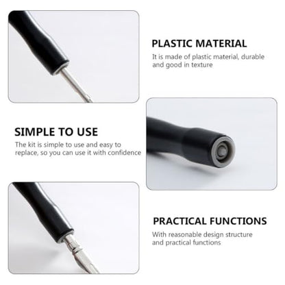 DOITOOL Dip Pen Nib Holder Black Plastic Comic Nib Holder for Manga Dip Pen Drawing and Calligraphy Easy Replace Penholder 12-Pack 4.92 in