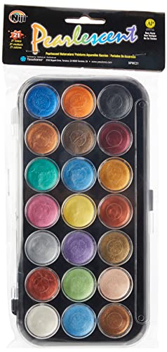 Yasutomo NPWC21 Pearlescent Watercolor Set, 21-Colors