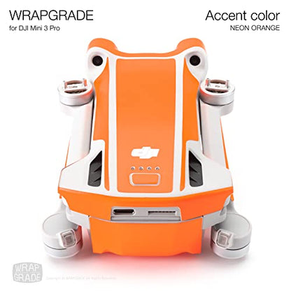 WRAPGRADE Skin Stickers Compatible with DJI Mini 3 Pro | Accent Color (NEON Orange) - color: Neon Orange