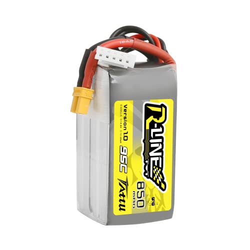 Tattu 850mAh 4s 95C 14.8V R-Line Lipo Battery Pack with XT30 Plug - size: 1 Pcs