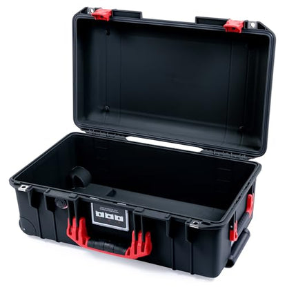Black Pelican Air 1535 Carry-on Case - Comes empty - Red Handles & Latches. - color: Red Handles & Latches
