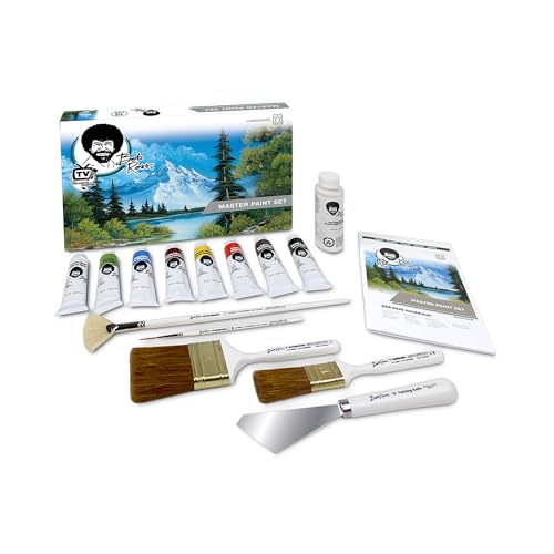 Bob Ross Master Artist Oil Paint Set & 2-in-1 Studio Easel Combined Set