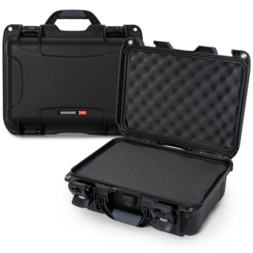 NANUK 915 Hard Case with Cubed Foam – Compact Waterproof Travel Camera Hard Case with Padded Dividers, 13.8” x 9.3” x 6.2” – Dustproof and Impact Resistant, Airline Carry-On Approved – Black - color: Black, size: Cubed Foam