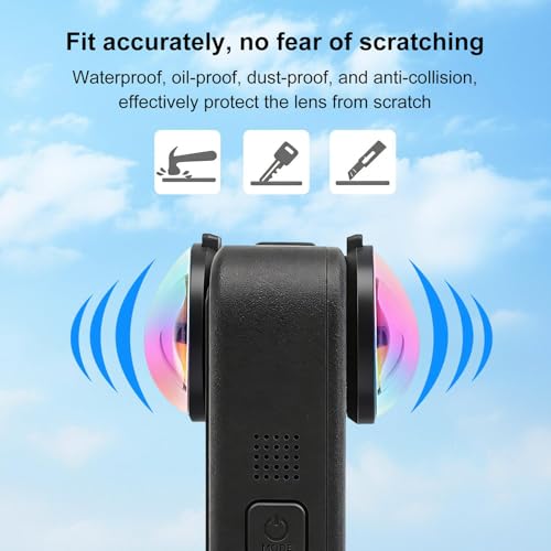 Premium Lens Cap for Go Pro MAX2 Lens Guards Spherical Optical Tempered Glass MAX 2 Protective Case Cover Action Camera Accessories - size: for GoPro MAX2 Glass