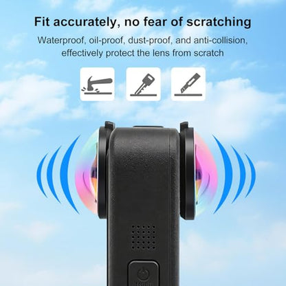 Premium Lens Cap for Go Pro MAX2 Lens Guards Spherical Optical Tempered Glass MAX 2 Protective Case Cover Action Camera Accessories - size: for GoPro MAX2 Glass