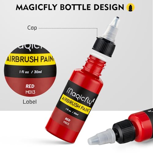 Magicfly Airbrush Paint, 16 Colorsx30ml Air Brush Paint, Airbrush Paint Set